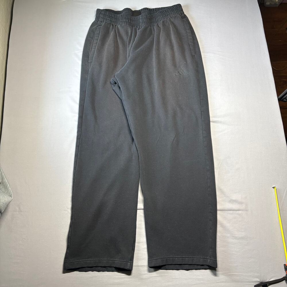 adidas Black wide leg baggy sweatpants